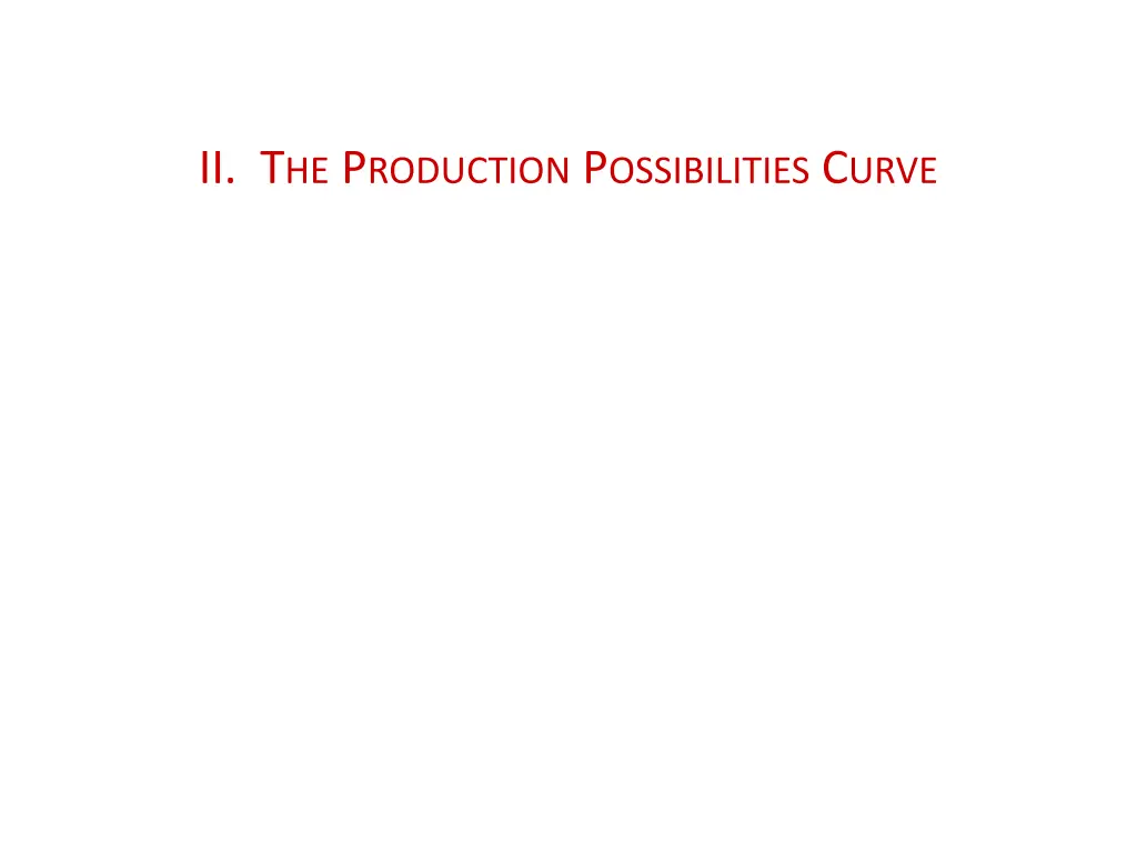 ii t he p roduction p ossibilities c urve