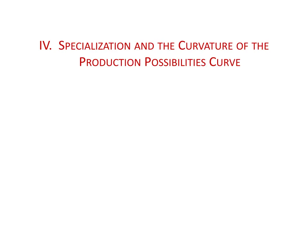 iv s pecialization and the c urvature
