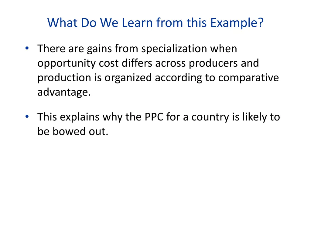 what do we learn from this example 1