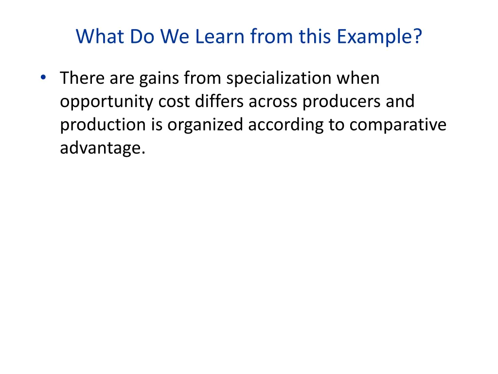 what do we learn from this example