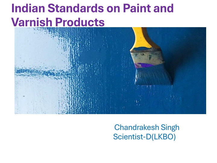 indian standards on paint and varnish products