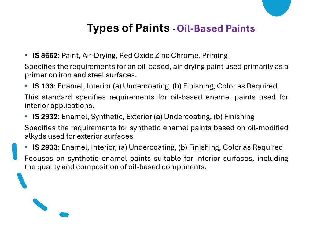 types of paints oil based paints