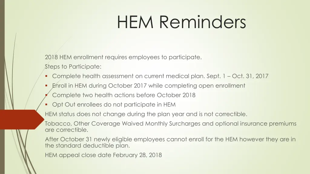 hem reminders
