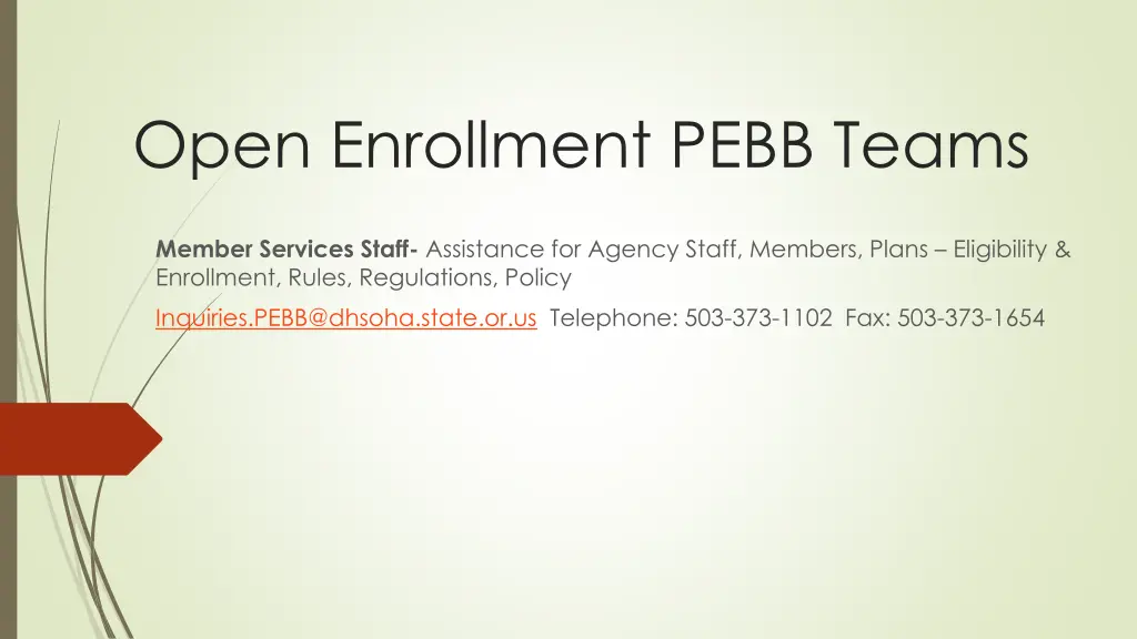 open enrollment pebb teams