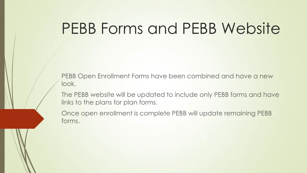 pebb forms and pebb website