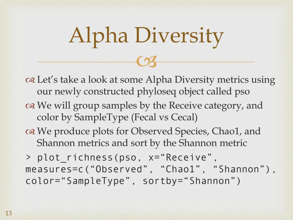 alpha diversity