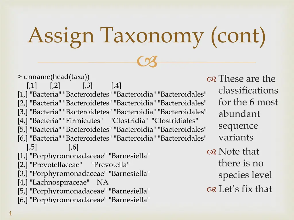 assign taxonomy cont