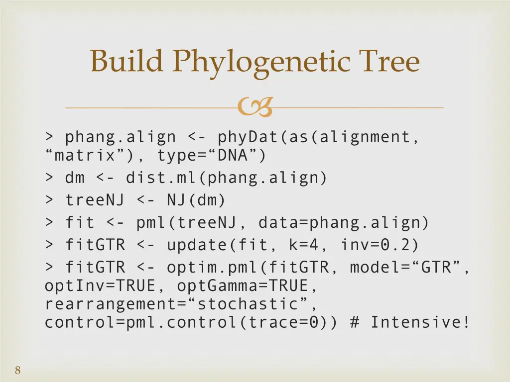 build phylogenetic tree