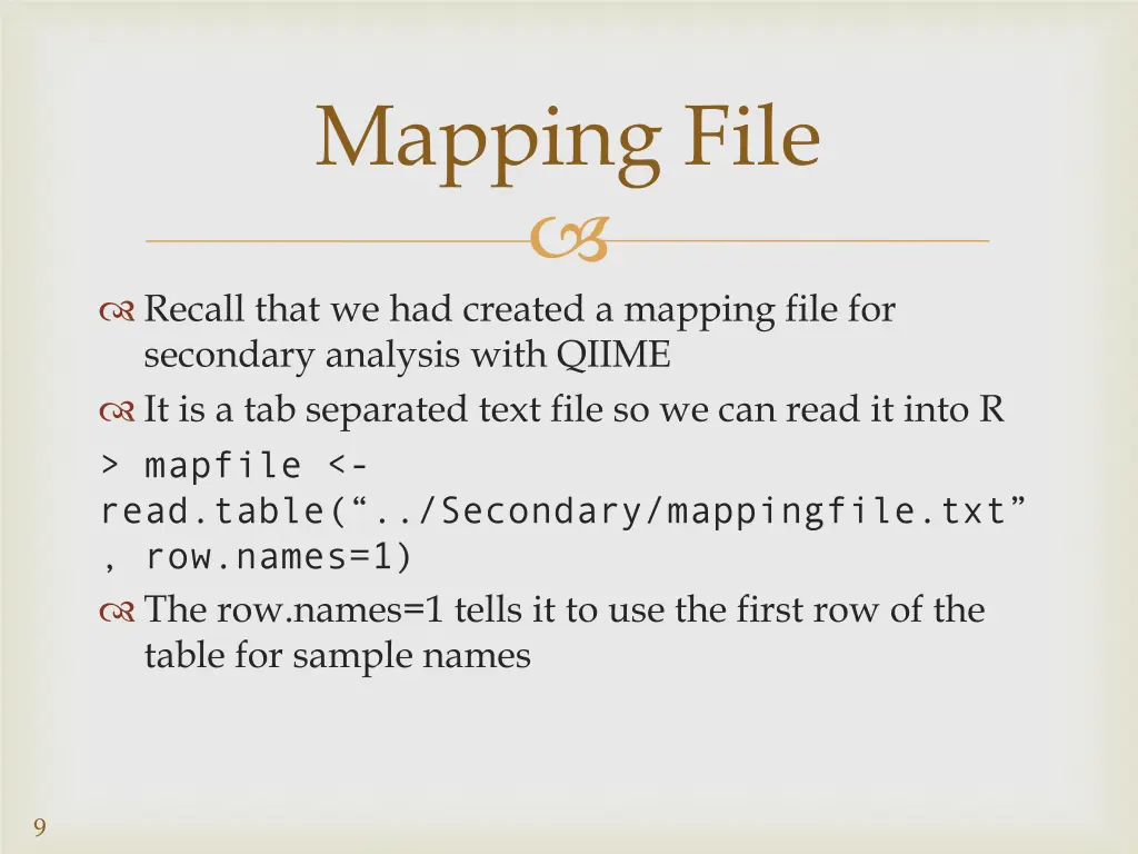 mapping file