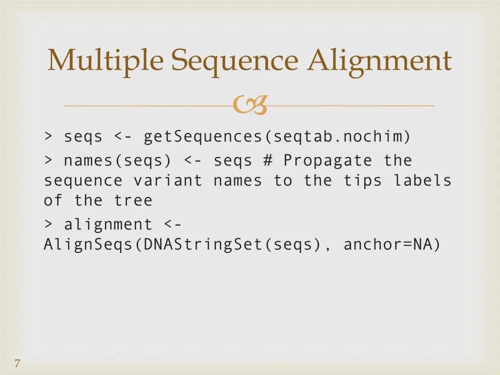 multiple sequence alignment