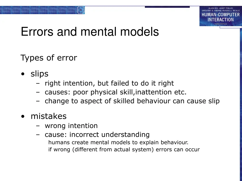 errors and mental models