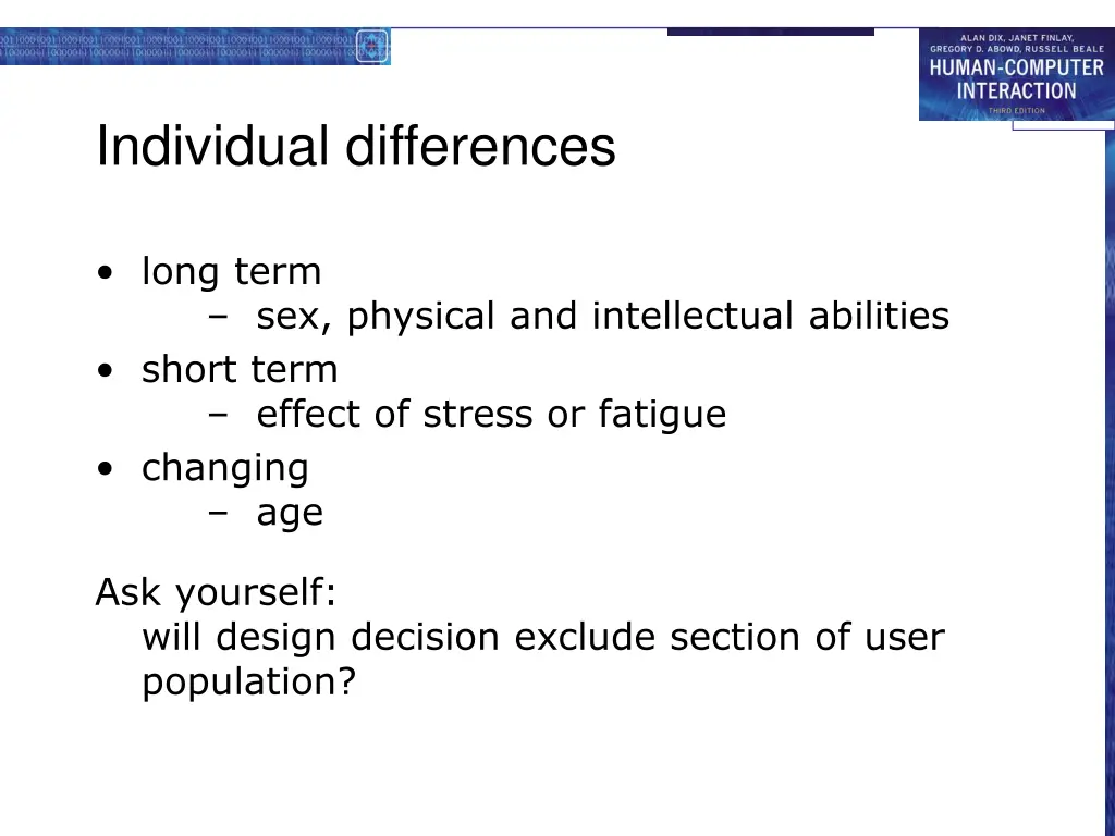 individual differences