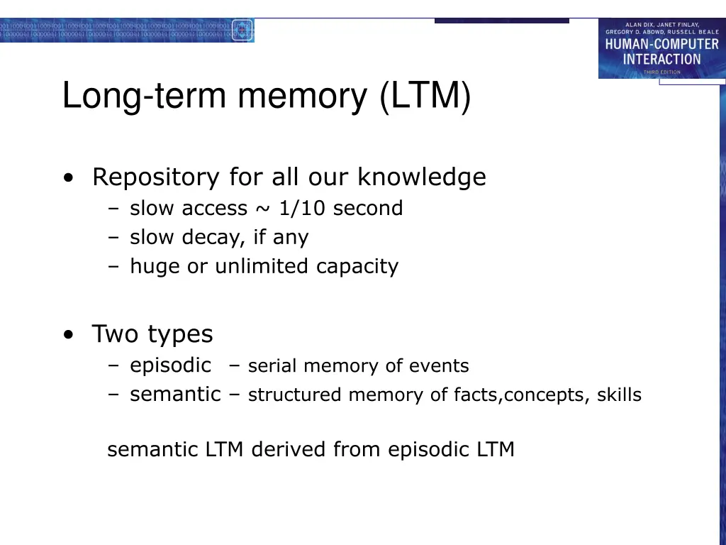 long term memory ltm