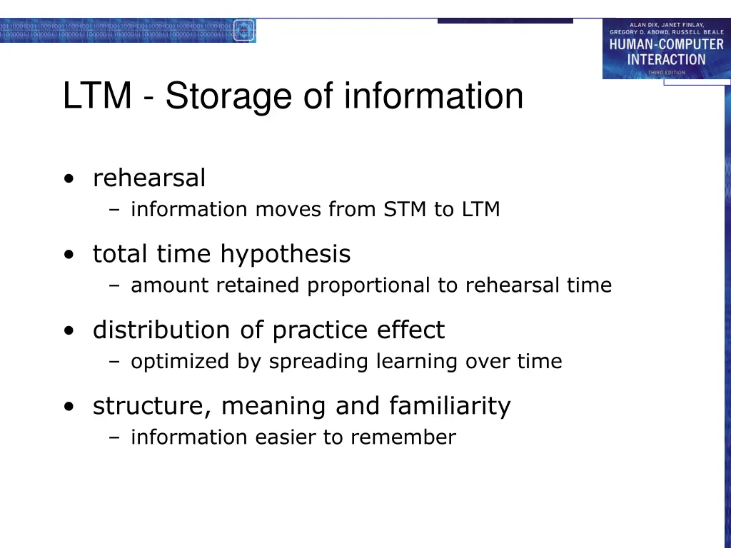 ltm storage of information