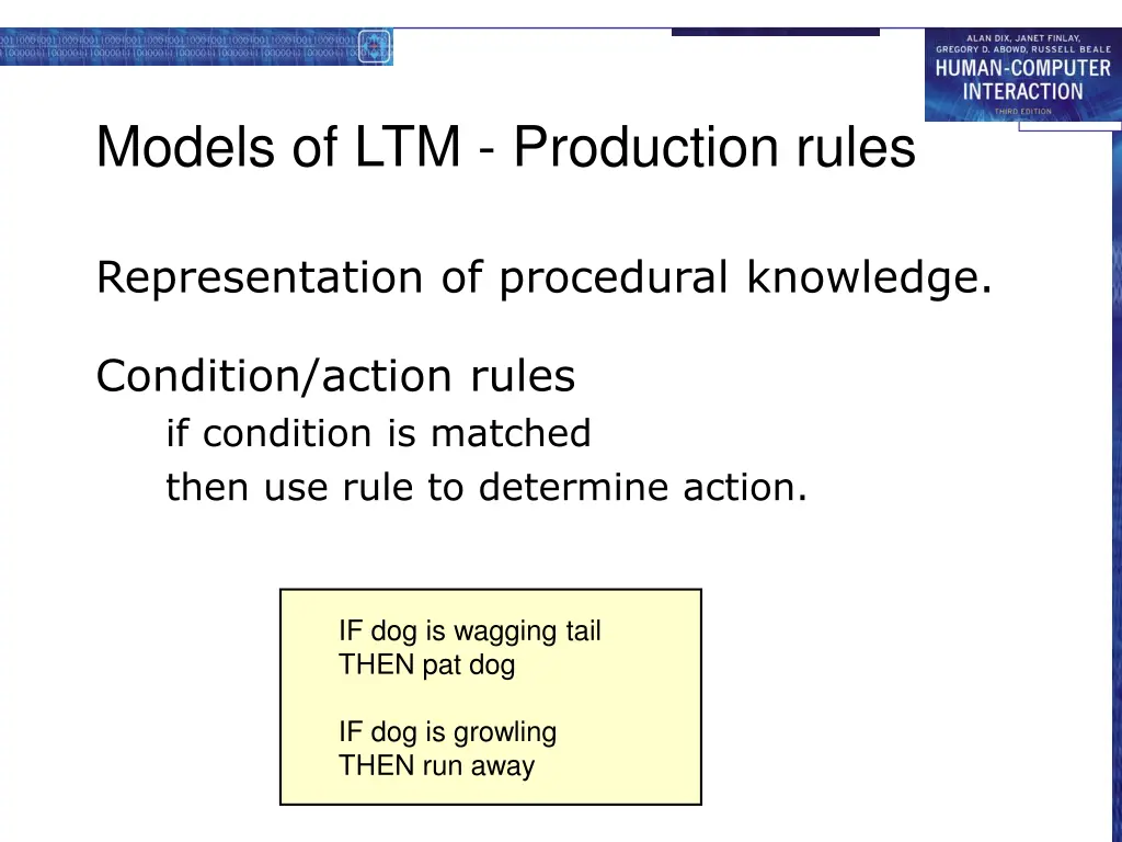 models of ltm production rules
