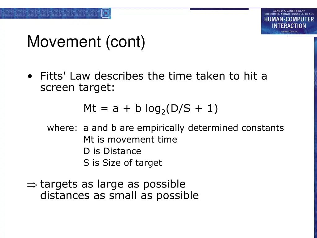 movement cont