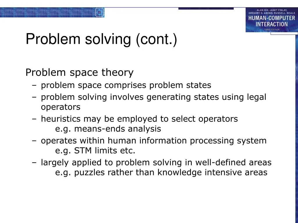 problem solving cont