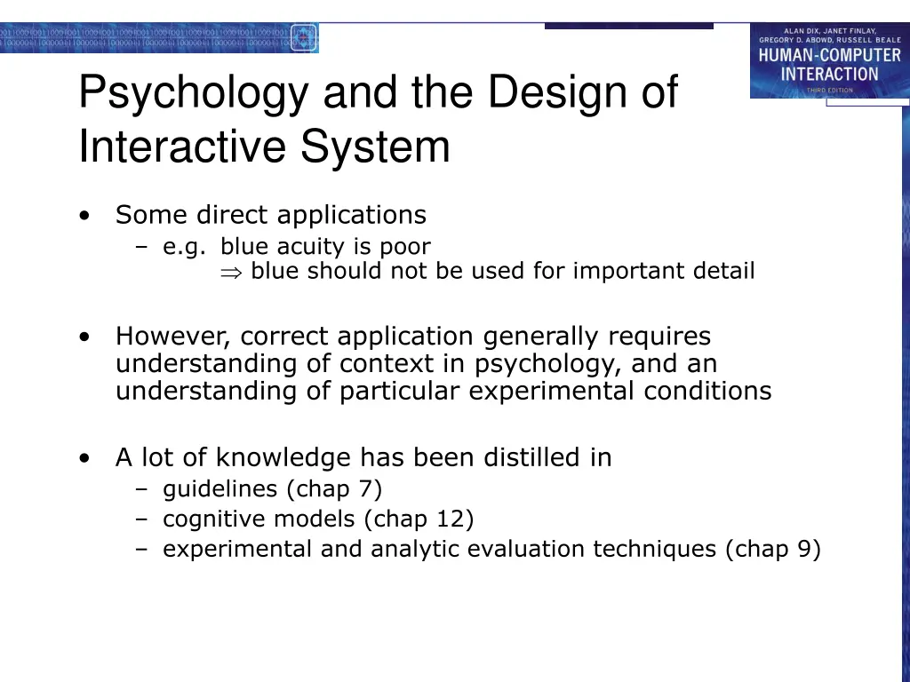 psychology and the design of interactive system