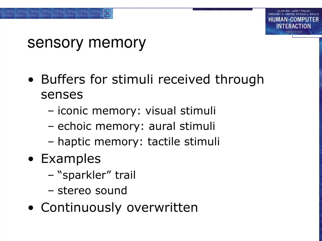 sensory memory