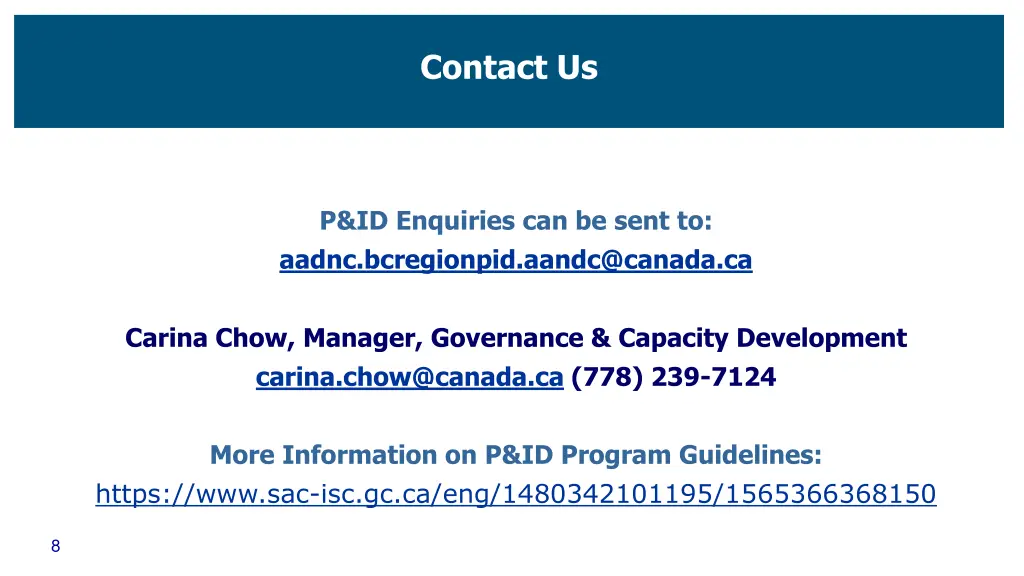 contact us