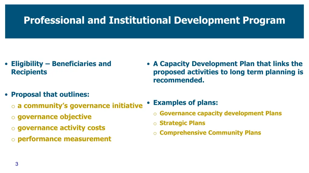 professional and institutional development program 1