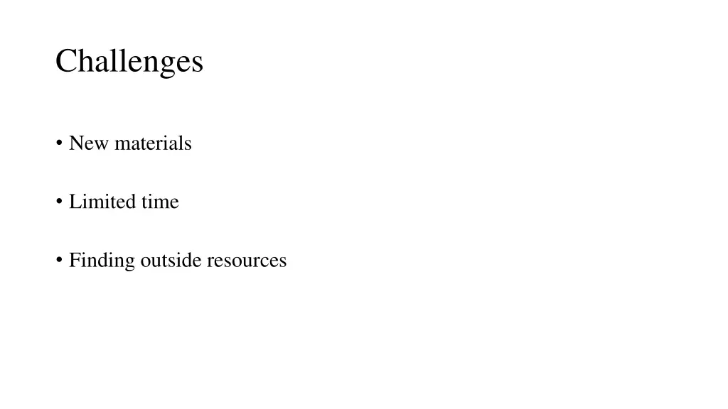 challenges