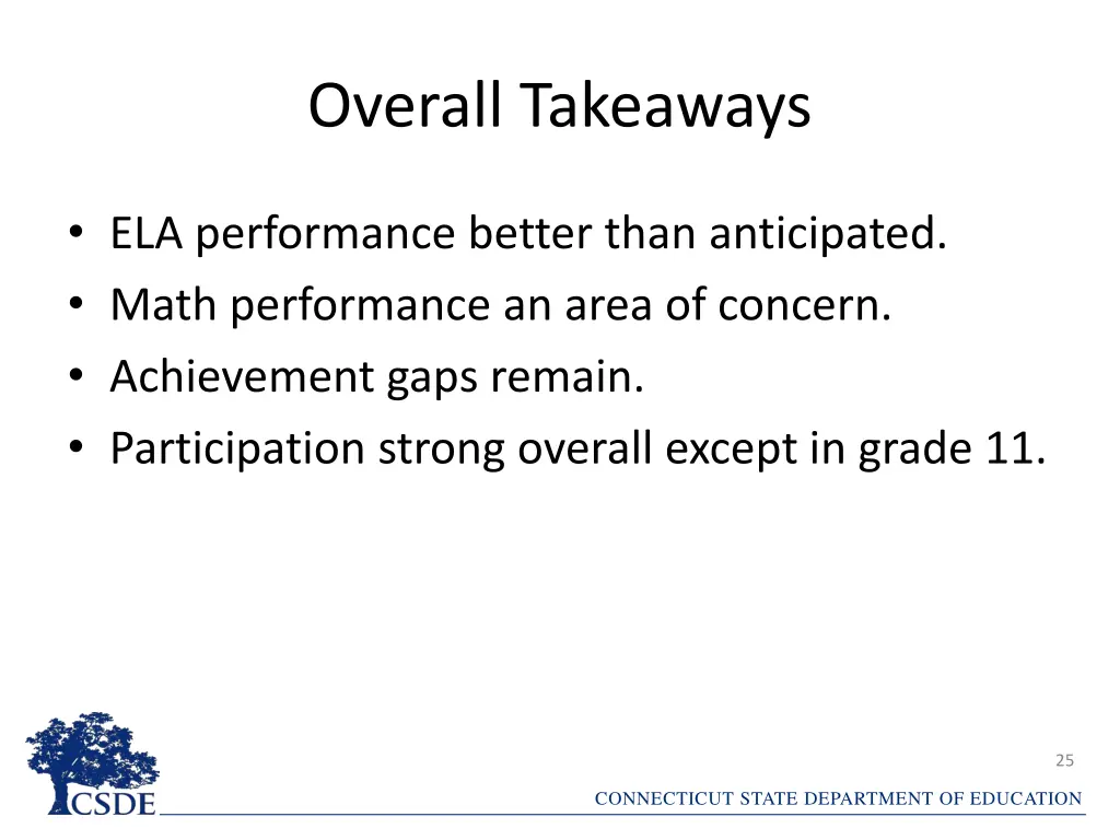 overall takeaways