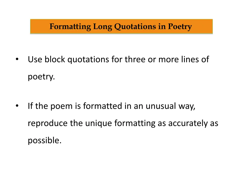 formatting long quotations in poetry