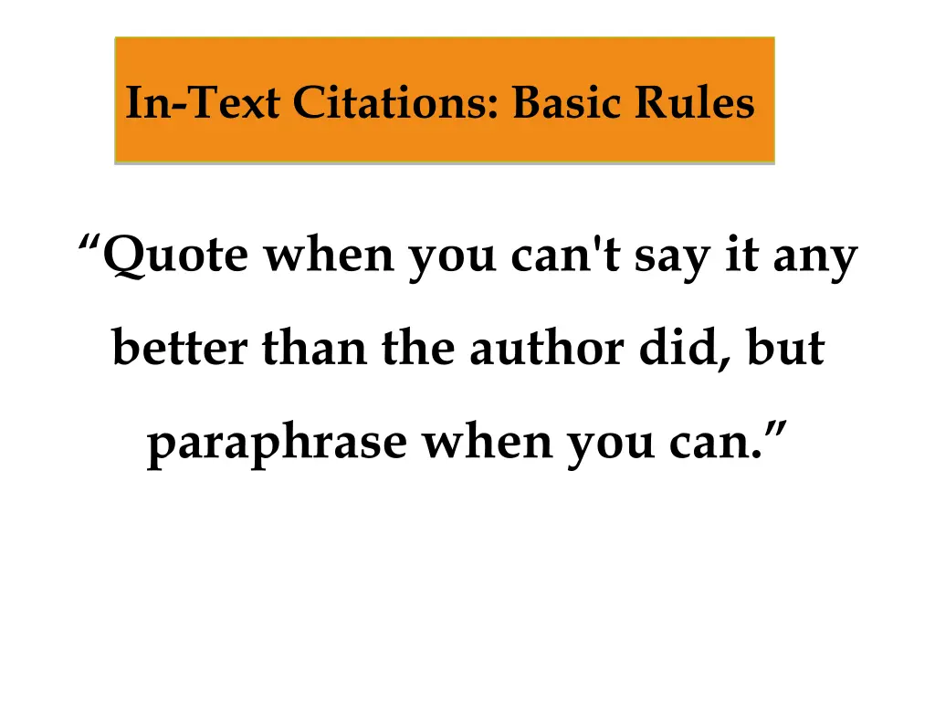 in text citations basic rules 1