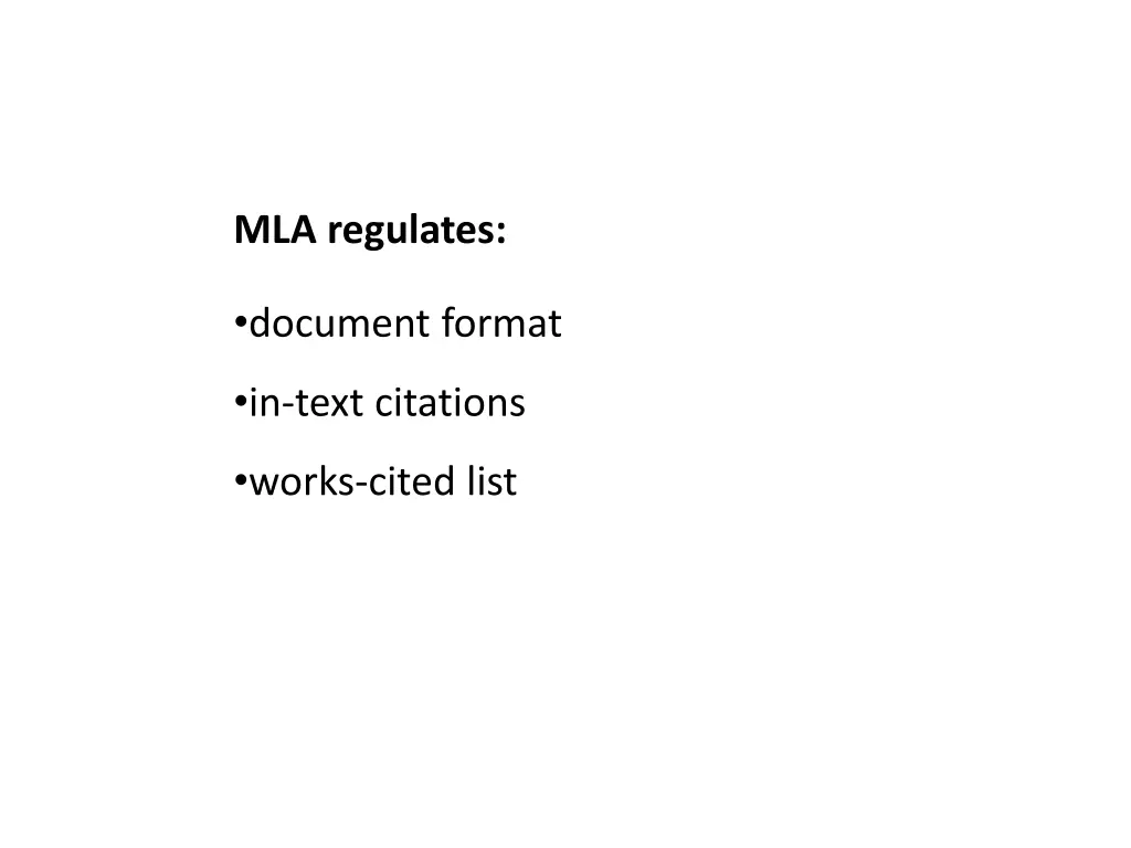 mla regulates