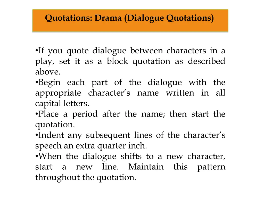 quotations drama dialogue quotations