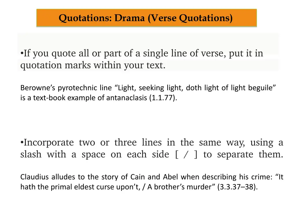 quotations drama verse quotations
