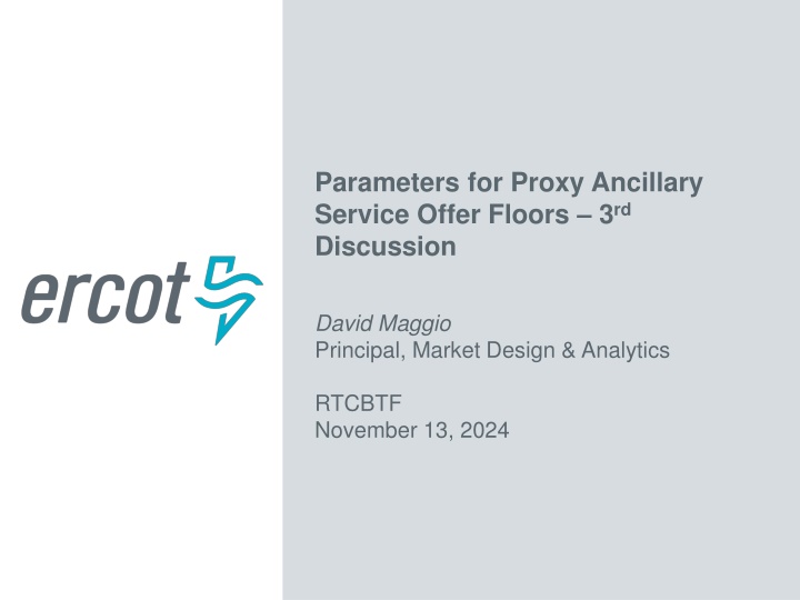 parameters for proxy ancillary service offer