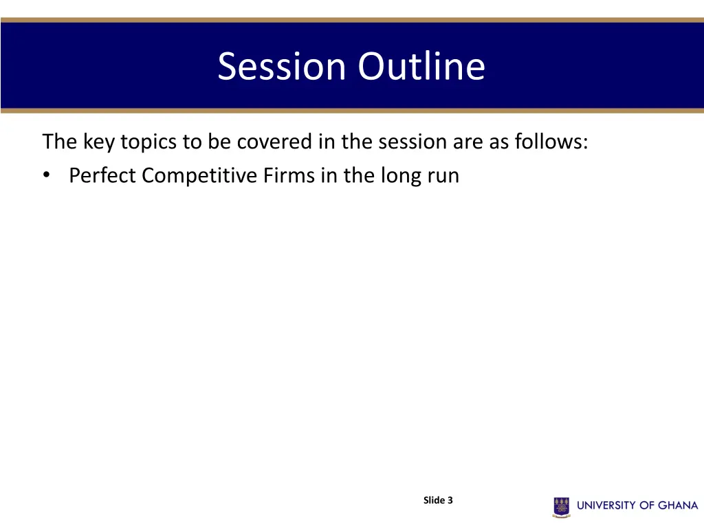 session outline