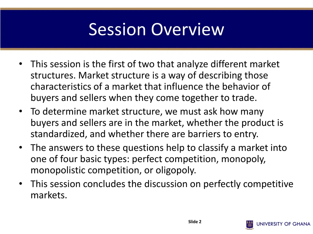 session overview