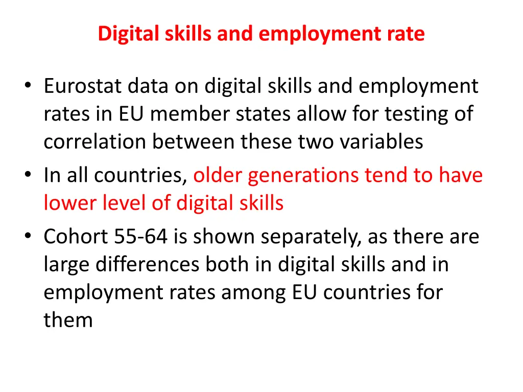 digital skills and employment rate