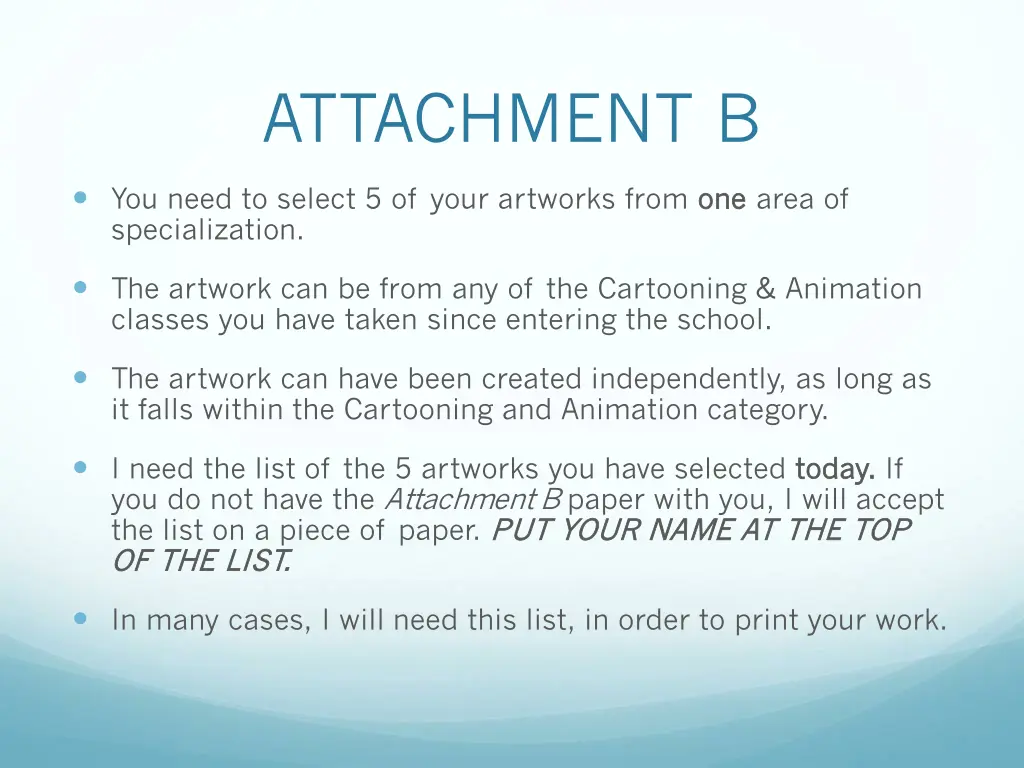 attachment b