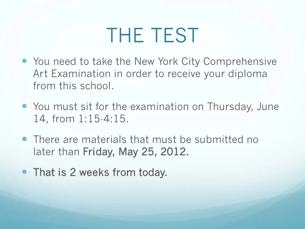 the test