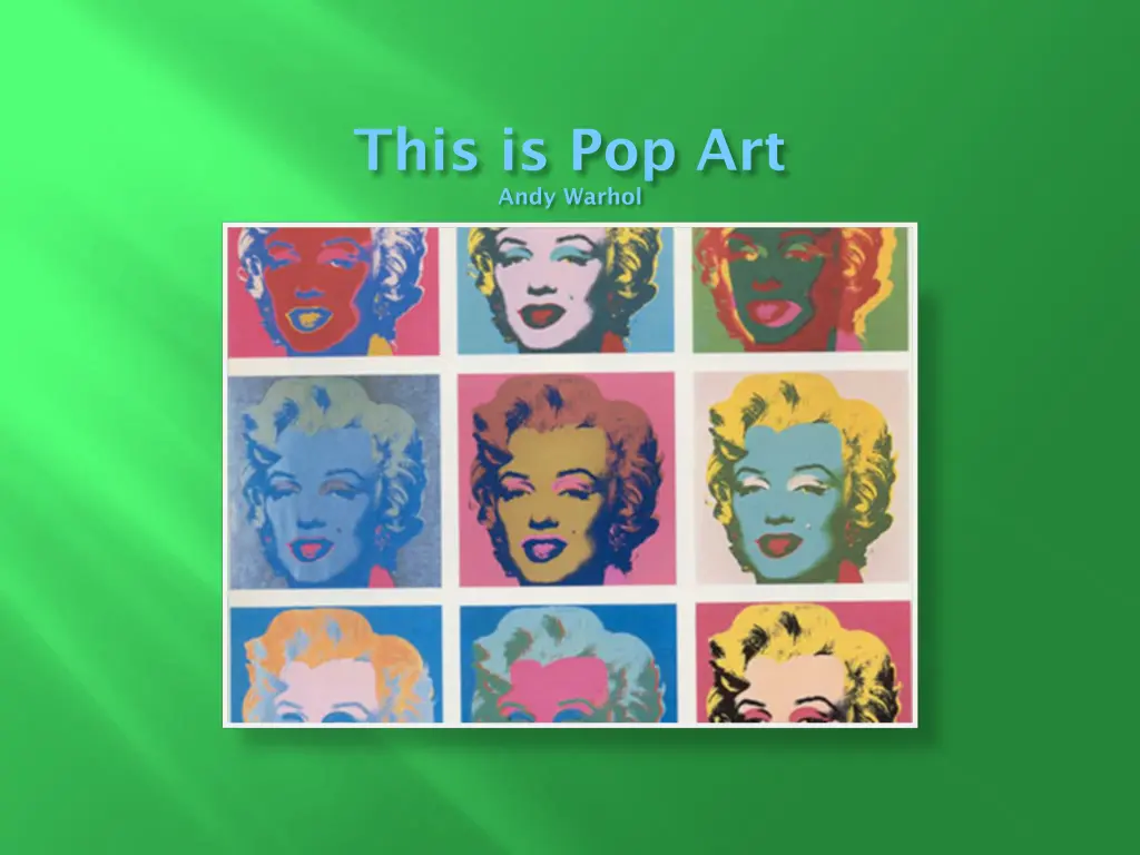 this is pop art andy warhol