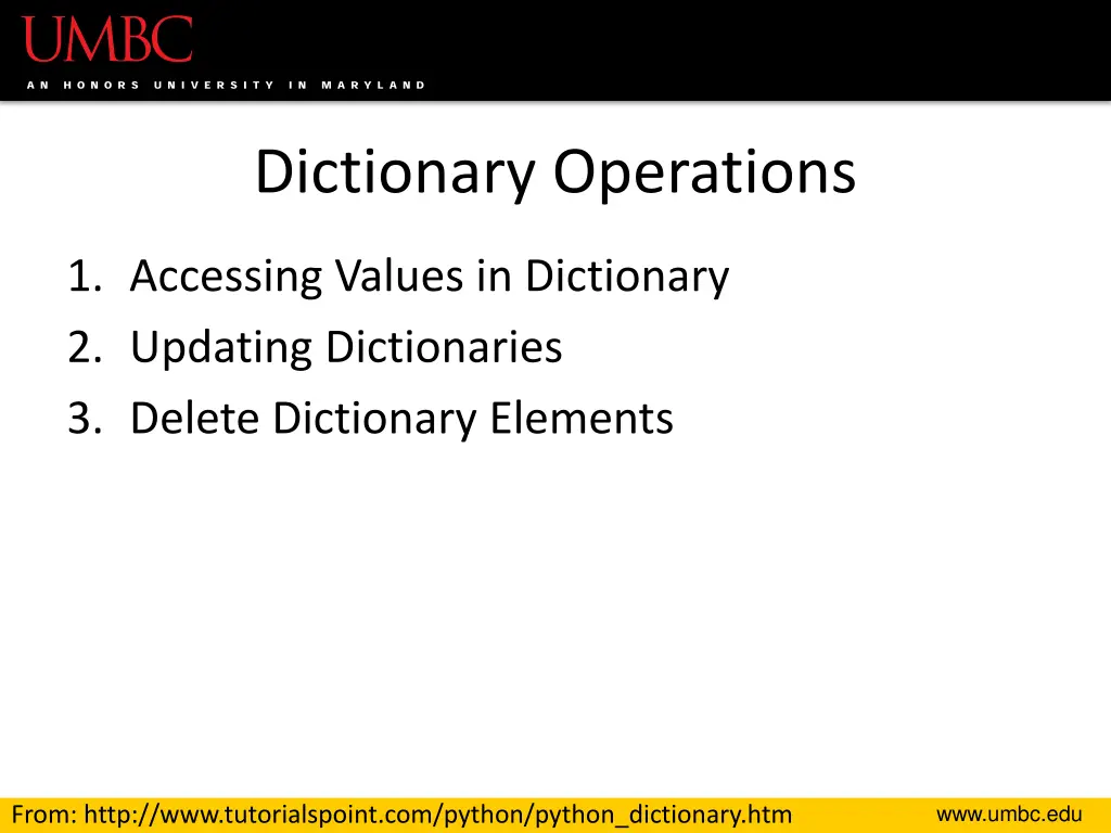 dictionary operations 1