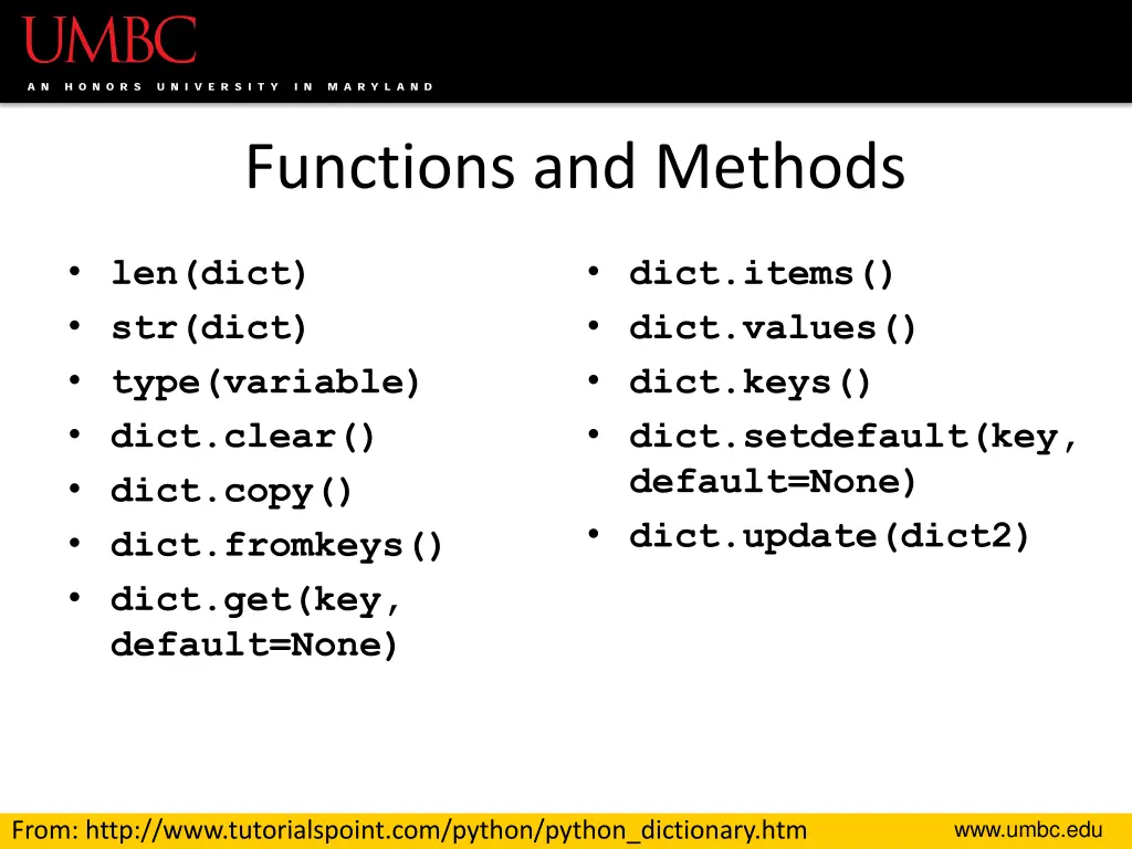functions and methods
