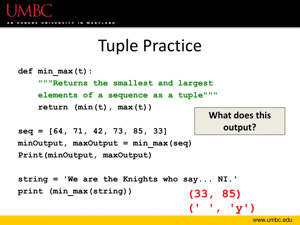 tuple practice