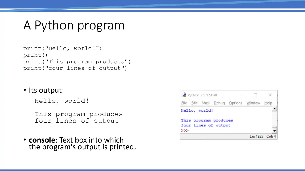 a python program