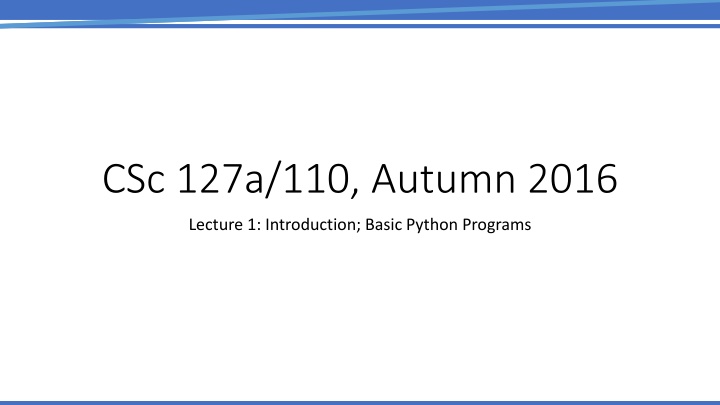 csc 127a 110 autumn 2016