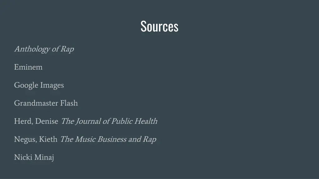 sources