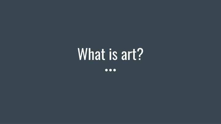 what is art