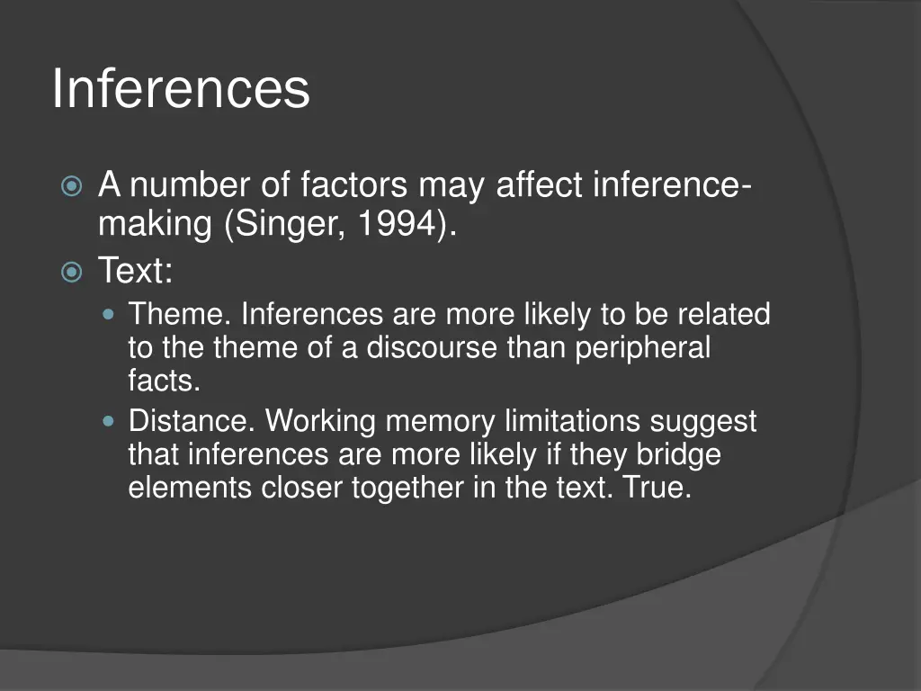 inferences 20