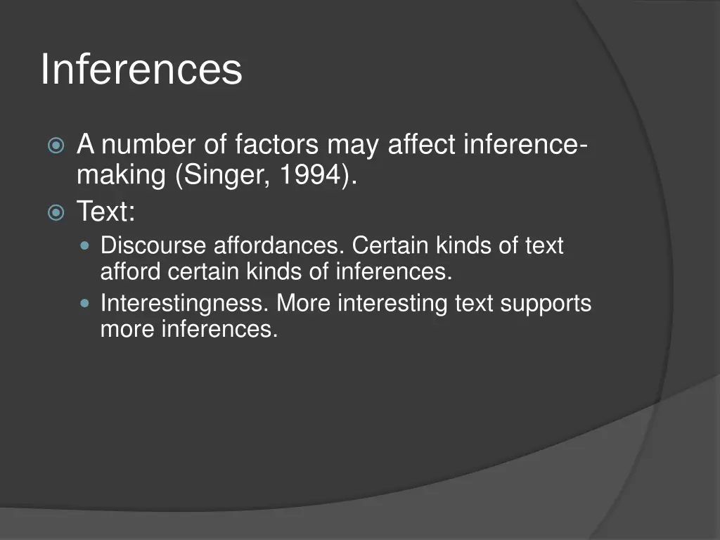 inferences 21