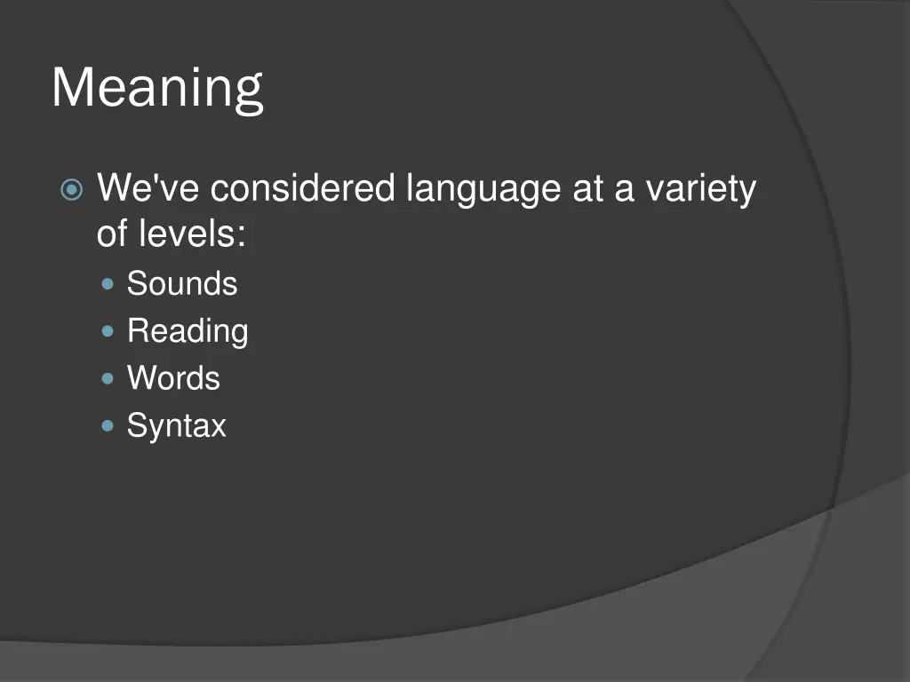 meaning