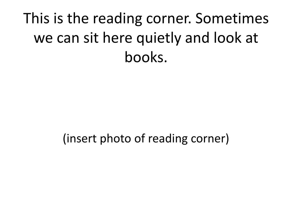 this is the reading corner sometimes